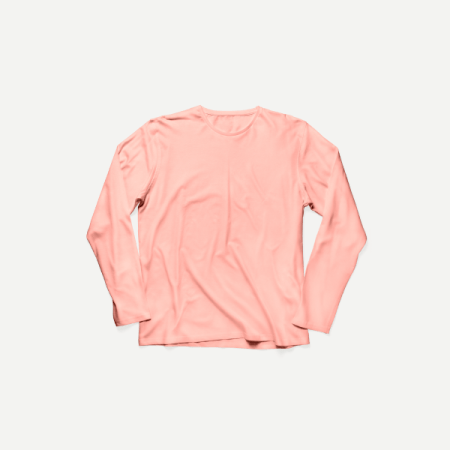 T-shirt met lange mouwen van roze vintage katoen